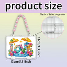 Load image into Gallery viewer, DIY Diamond Painting Bead Storage Handbag Rhinestones Jewelry Case (Love)
