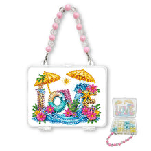 Load image into Gallery viewer, DIY Diamond Painting Bead Storage Handbag Rhinestones Jewelry Case (Love)
