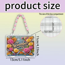 Load image into Gallery viewer, DIY Diamond Painting Bead Storage Handbag Rhinestones Jewelry Case (Flowers)
