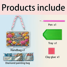 Load image into Gallery viewer, DIY Diamond Painting Bead Storage Handbag Rhinestones Jewelry Case (Flowers)
