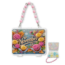 Load image into Gallery viewer, DIY Diamond Painting Bead Storage Handbag Rhinestones Jewelry Case (Flowers)
