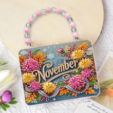 Load image into Gallery viewer, DIY Diamond Painting Bead Storage Handbag Rhinestones Jewelry Case (Flowers)
