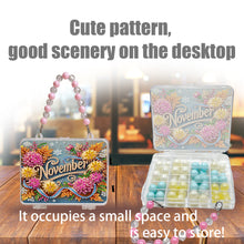 Load image into Gallery viewer, DIY Diamond Painting Bead Storage Handbag Rhinestones Jewelry Case (Flowers)
