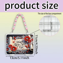 Load image into Gallery viewer, DIY Diamond Painting Bead Storage Handbag Rhinestones Jewelry Case (New Year)
