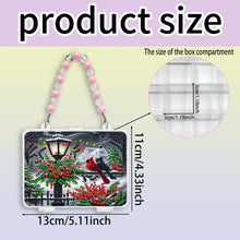 Load image into Gallery viewer, DIY Diamond Painting Bead Storage Handbag Rhinestones Jewelry Case (Cardinal)

