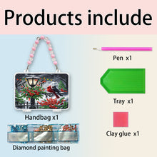 Load image into Gallery viewer, DIY Diamond Painting Bead Storage Handbag Rhinestones Jewelry Case (Cardinal)
