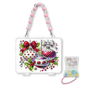 DIY Diamond Painting Bead Storage Handbag Rhinestones Jewelry Case (Globes)