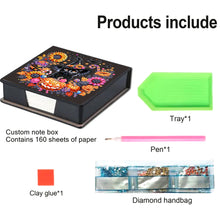 Load image into Gallery viewer, 5D DIY PU Diamond Art Note Box with 160 Sheets Paper Mosaic Kit (Halloween)
