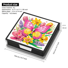 Load image into Gallery viewer, 5D DIY PU Diamond Art Note Box with 160 Sheets Paper Mosaic Kit (Butterfly)
