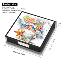 Load image into Gallery viewer, 5D DIY PU Diamond Art Note Box with 160 Sheets Paper Memo Pad Holder (Gnome)
