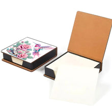 Load image into Gallery viewer, 5D DIY PU Diamond Art Note Box with 160 Sheets Paper Memo Pad Holder (Flower)
