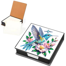 Load image into Gallery viewer, 5D DIY PU Diamond Art Note Box with 160 Sheets Paper Memo Pad Holder (Bird)
