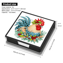 Load image into Gallery viewer, 5D DIY PU Diamond Art Note Box with 160 Sheets Paper Memo Pad Holder (Chicken)
