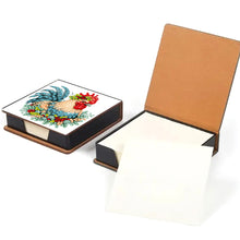 Load image into Gallery viewer, 5D DIY PU Diamond Art Note Box with 160 Sheets Paper Memo Pad Holder (Chicken)
