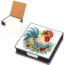 Load image into Gallery viewer, 5D DIY PU Diamond Art Note Box with 160 Sheets Paper Memo Pad Holder (Chicken)
