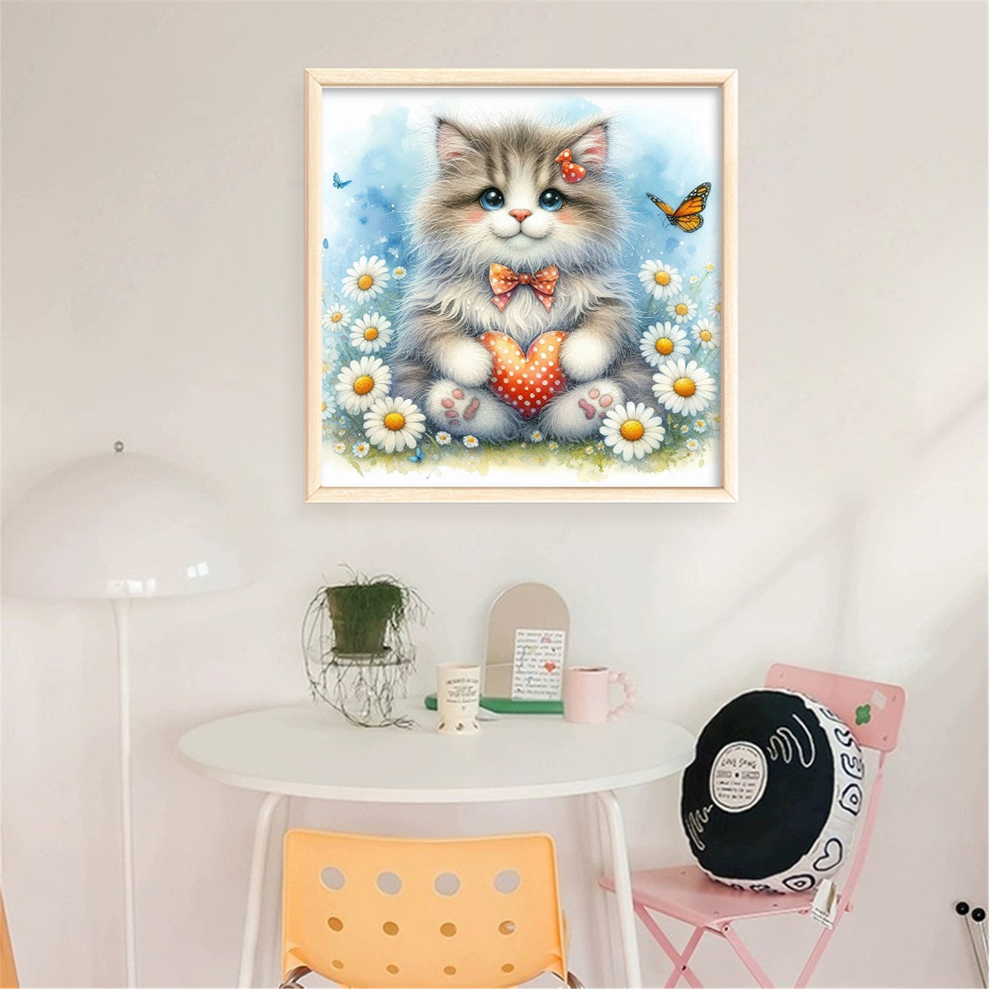 Daisy Flowers - Full 11CT Stamped Cross Stitch 40x40CM - Huacan