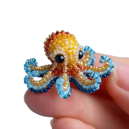 Octopus Ocean Animals DIY Beaded Embroidery Kits (Only Material Package)