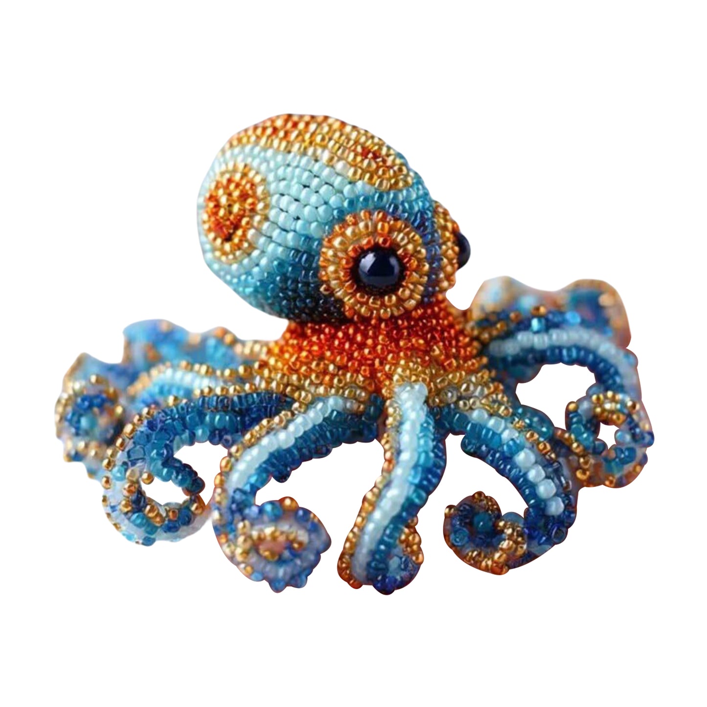 Octopus Ocean Animals DIY Beaded Embroidery Kits (Only Material Package)
