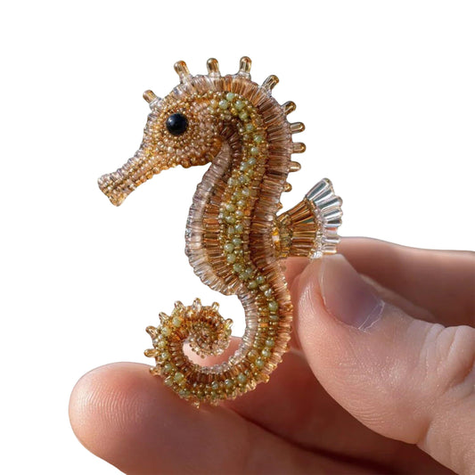 Seahorse Ocean Animals DIY Beaded Embroidery Kits (Only Material Package)