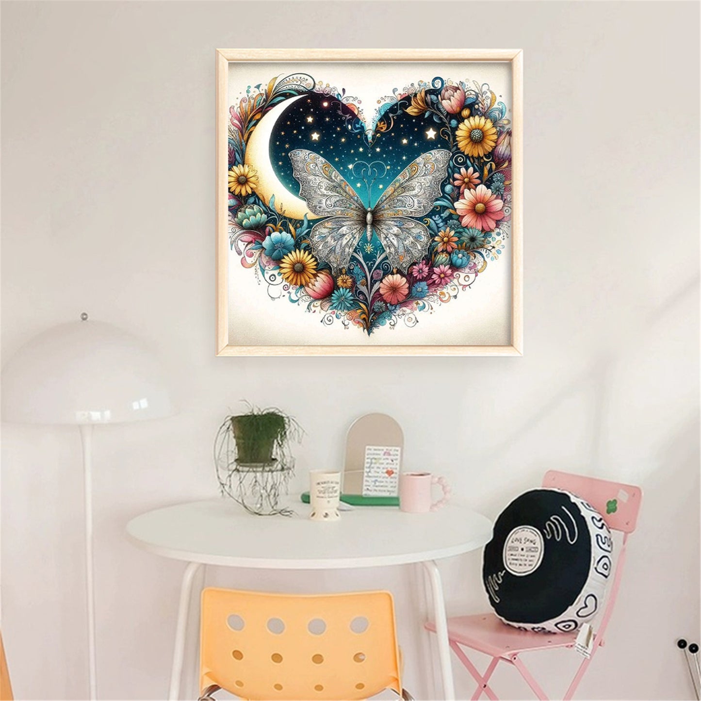 Heart-Shaped Flowers And Plants - Full 11CT Stamped Cross Stitch 40x40CM - Huacan