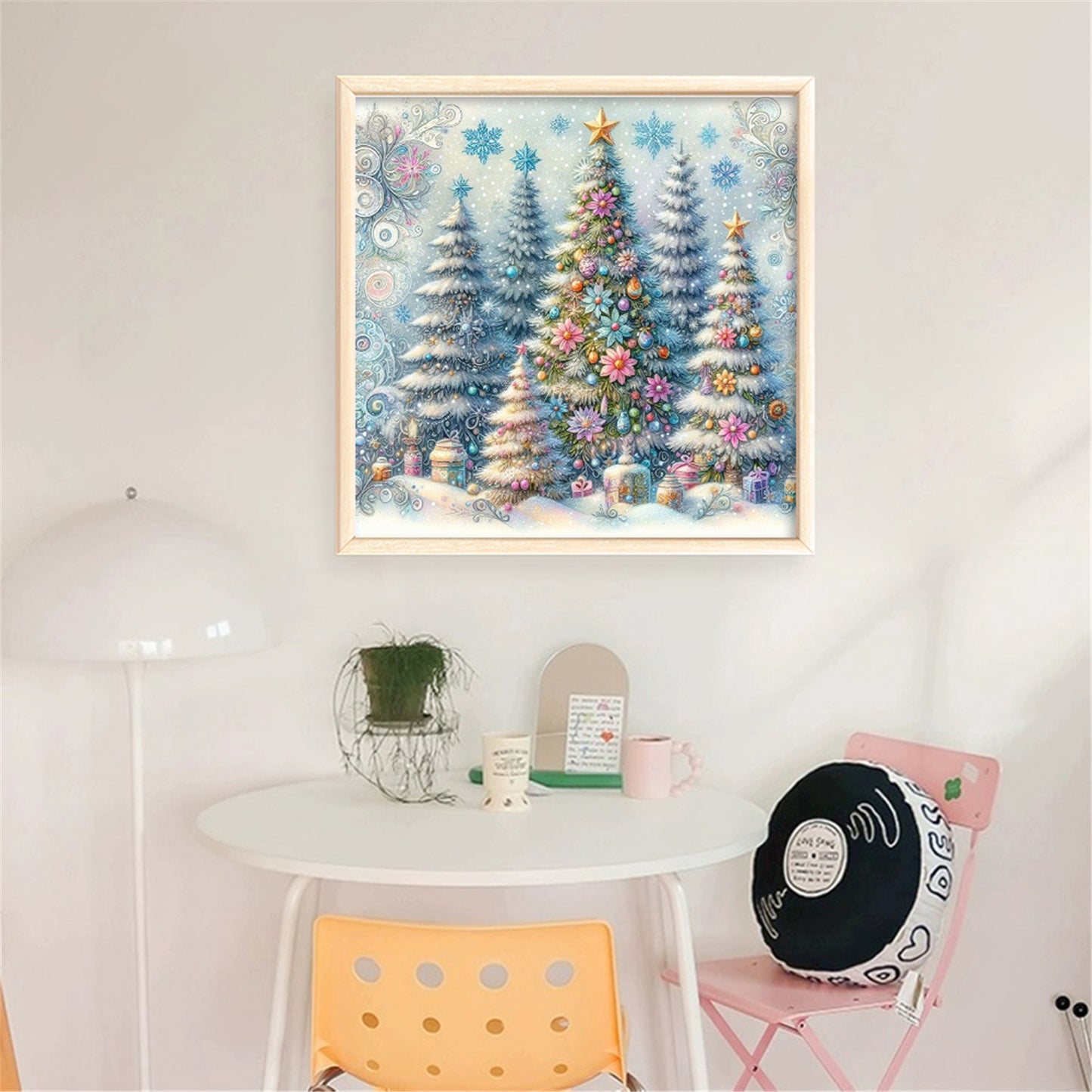 Christmas Tree - Full 11CT Stamped Cross Stitch 40x40CM - Huacan