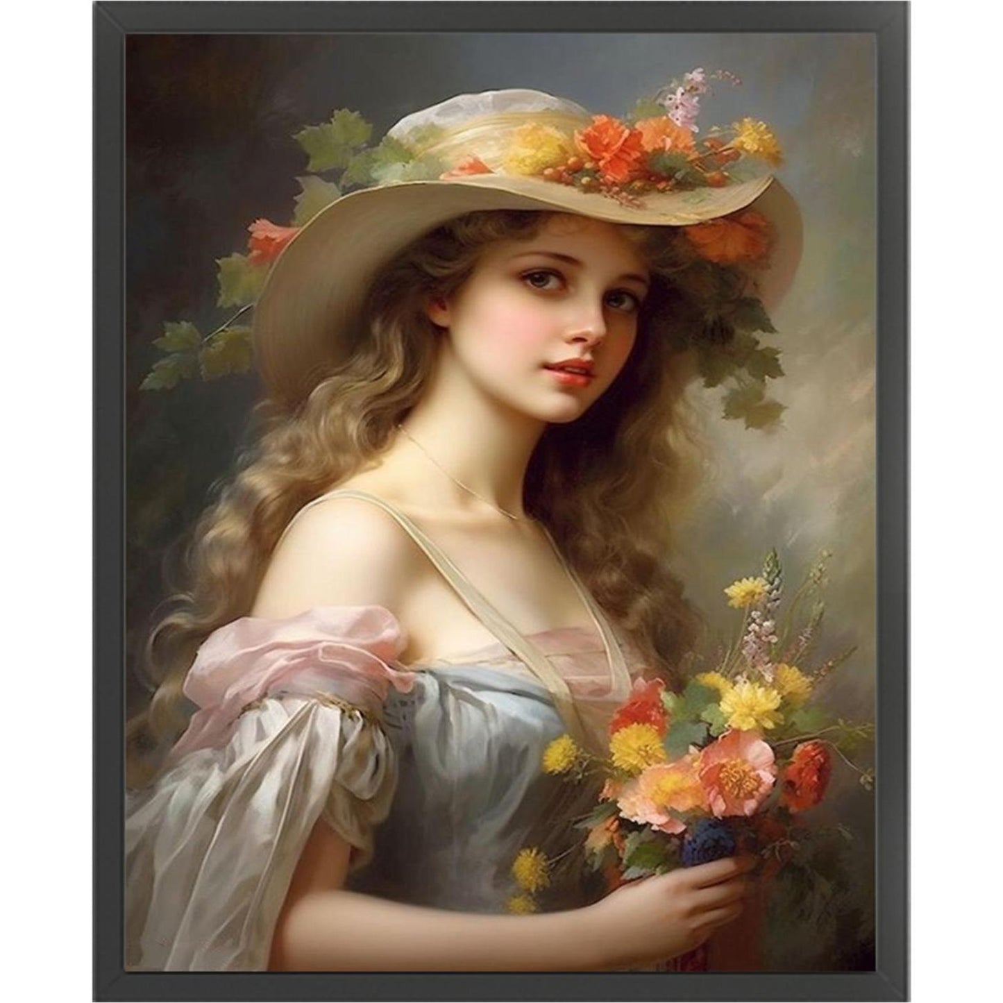 Victorian Woman - Full 11CT Stamped Cross Stitch 40x50CM - Huacan