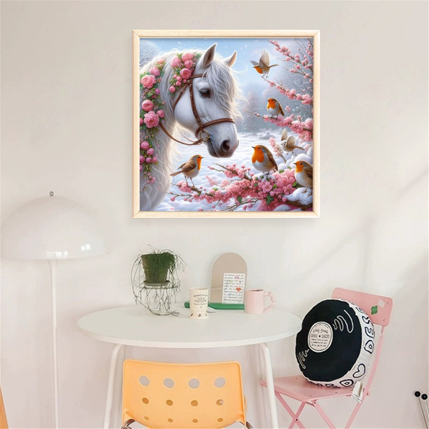 Horse - Full 11CT Stamped Cross Stitch 40x40CM - Yishu
