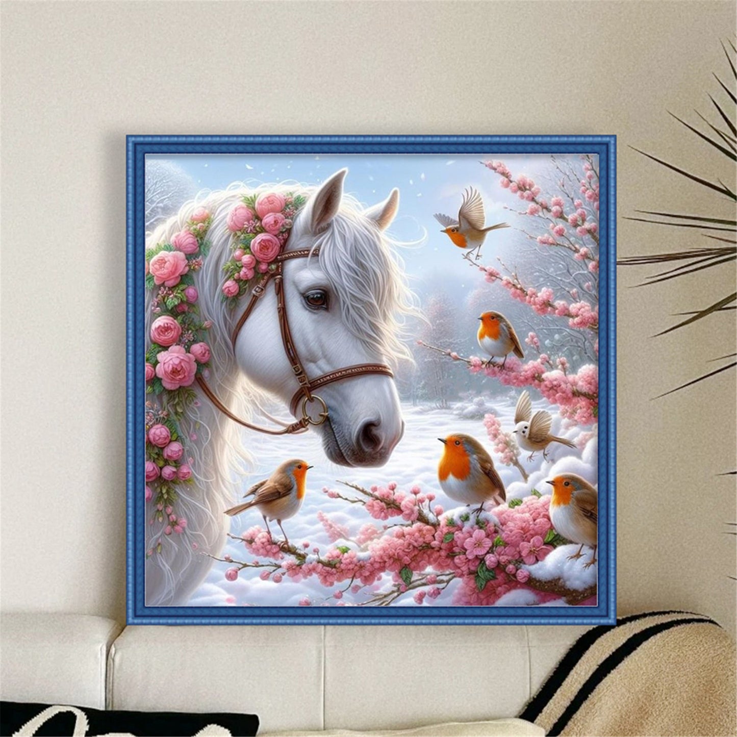 Horse - Full 11CT Stamped Cross Stitch 40x40CM - Yishu