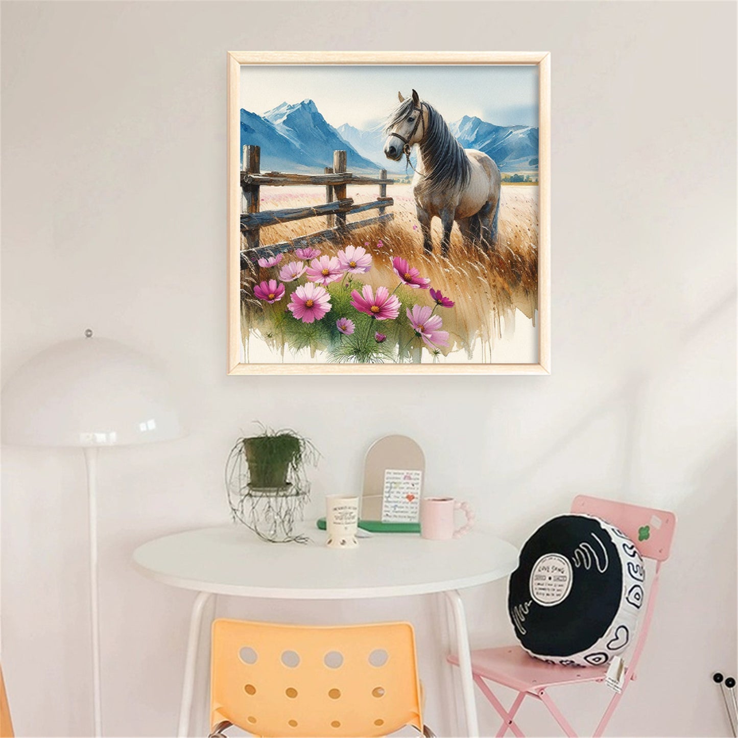 Horse - Full 11CT Stamped Cross Stitch 40x40CM - Yishu