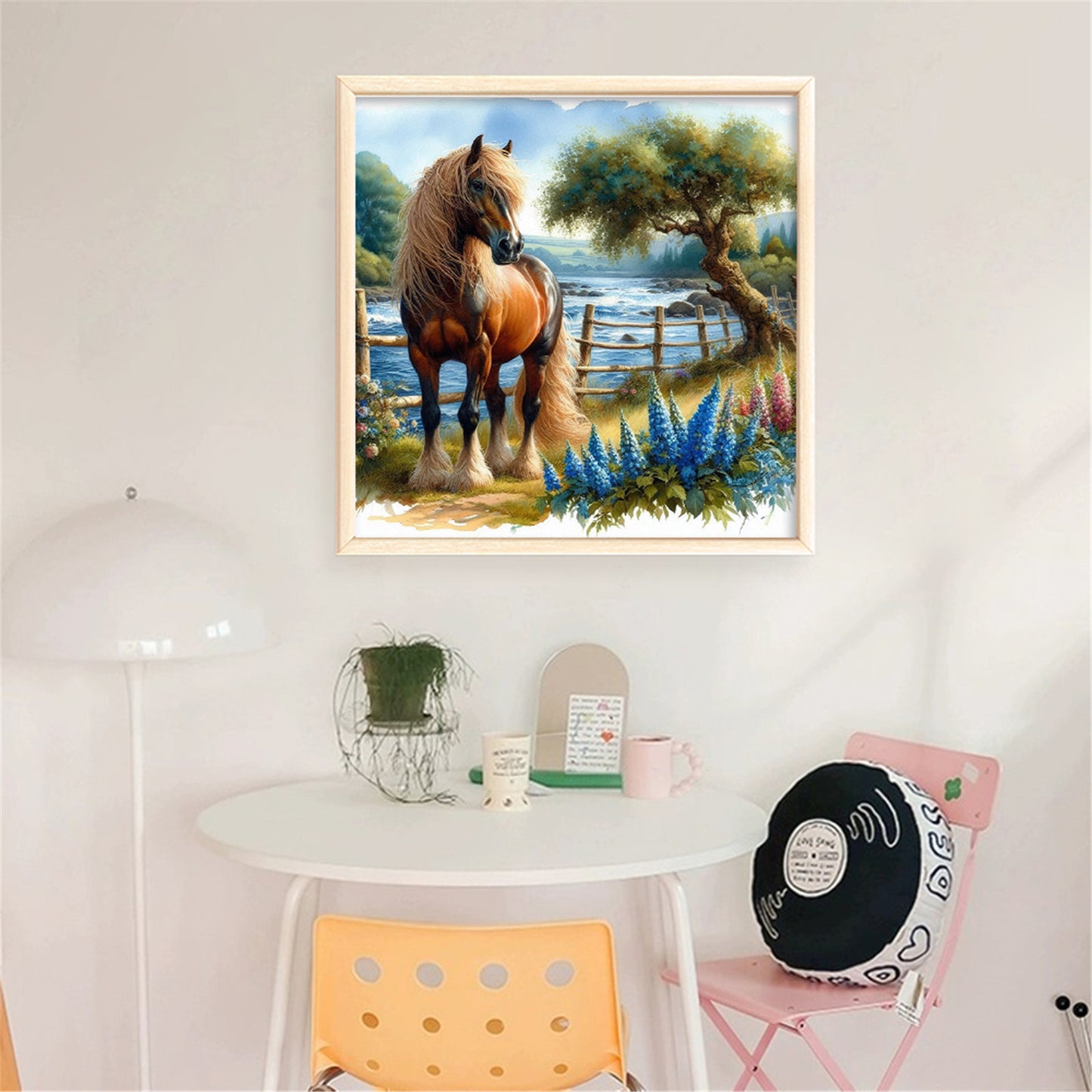 Horse - Full 11CT Stamped Cross Stitch 40x40CM - Yishu