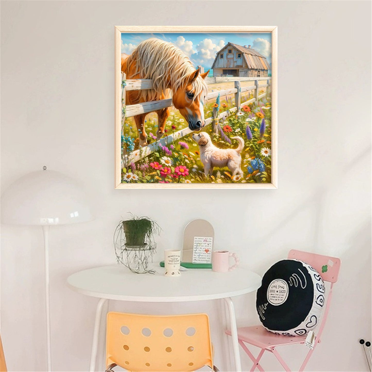 Horse - Full 11CT Stamped Cross Stitch 40x40CM - Yishu