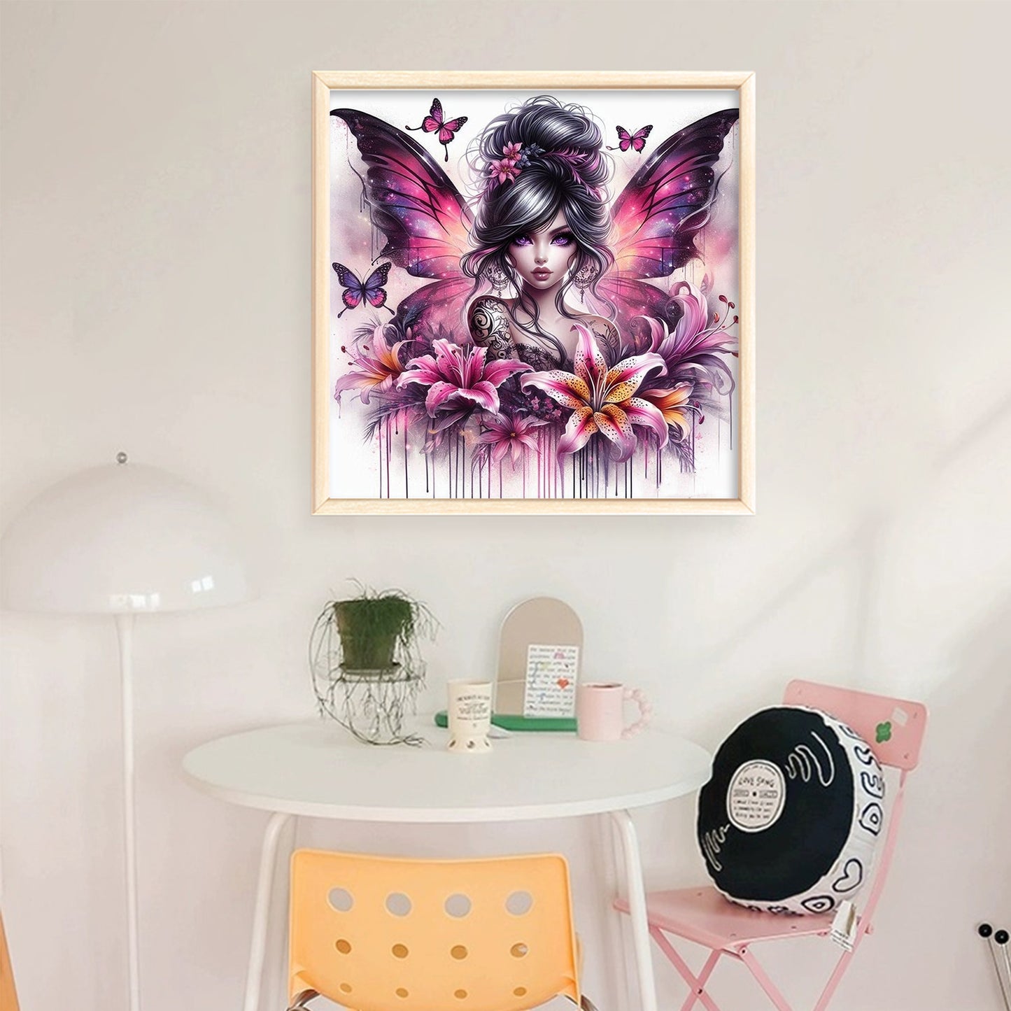Butterfly Fairy - Full 11CT Stamped Cross Stitch 50x50CM - Huacan