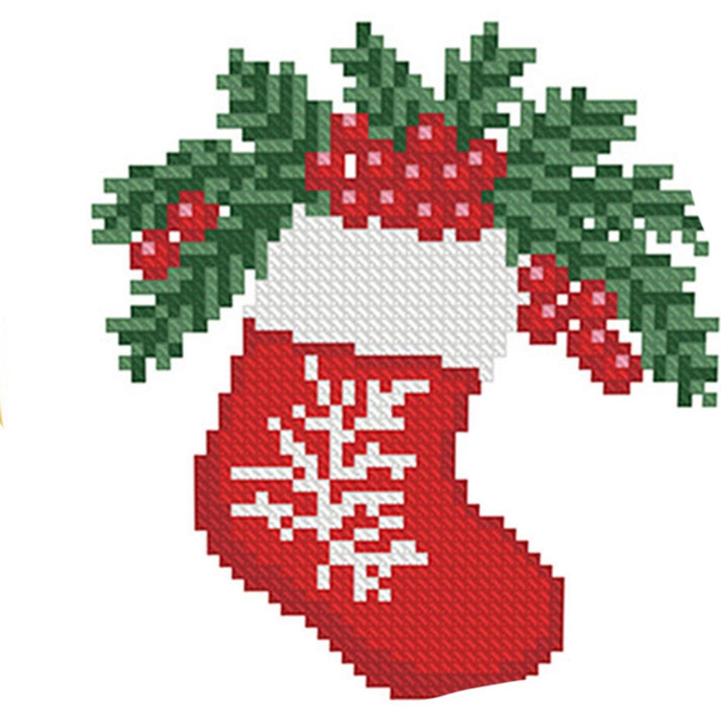 Christmas Stocking - Full 11CT Stamped Cross Stitch 20x20CM - Mona Lisa