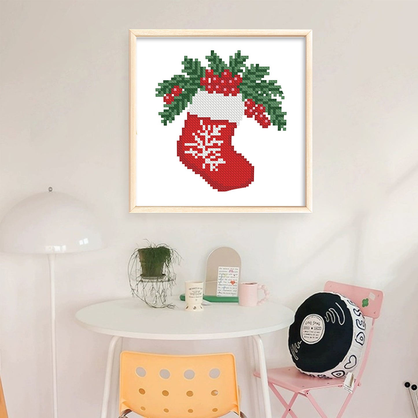Christmas Stocking - Full 11CT Stamped Cross Stitch 20x20CM - Mona Lisa