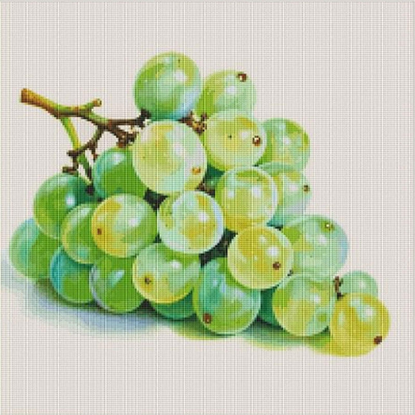 Fruits - Grape - Full 14CT Stamped Cross Stitch 50x50CM - Fairy Egyptian Cotton