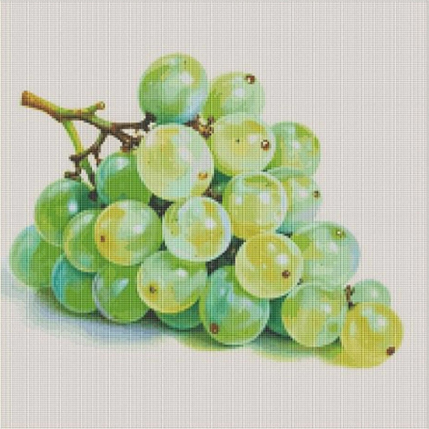Fruits - Grape - Full 14CT Stamped Cross Stitch 50x50CM - Fairy Egyptian Cotton