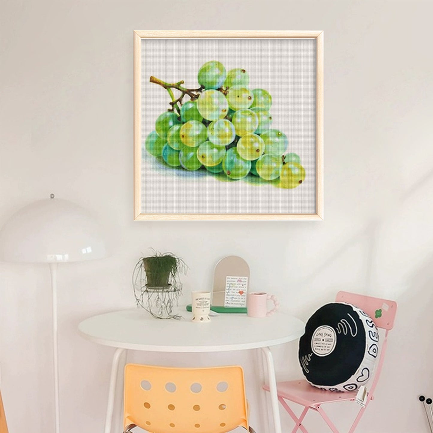 Fruits - Grape - Full 14CT Stamped Cross Stitch 50x50CM - Fairy Egyptian Cotton