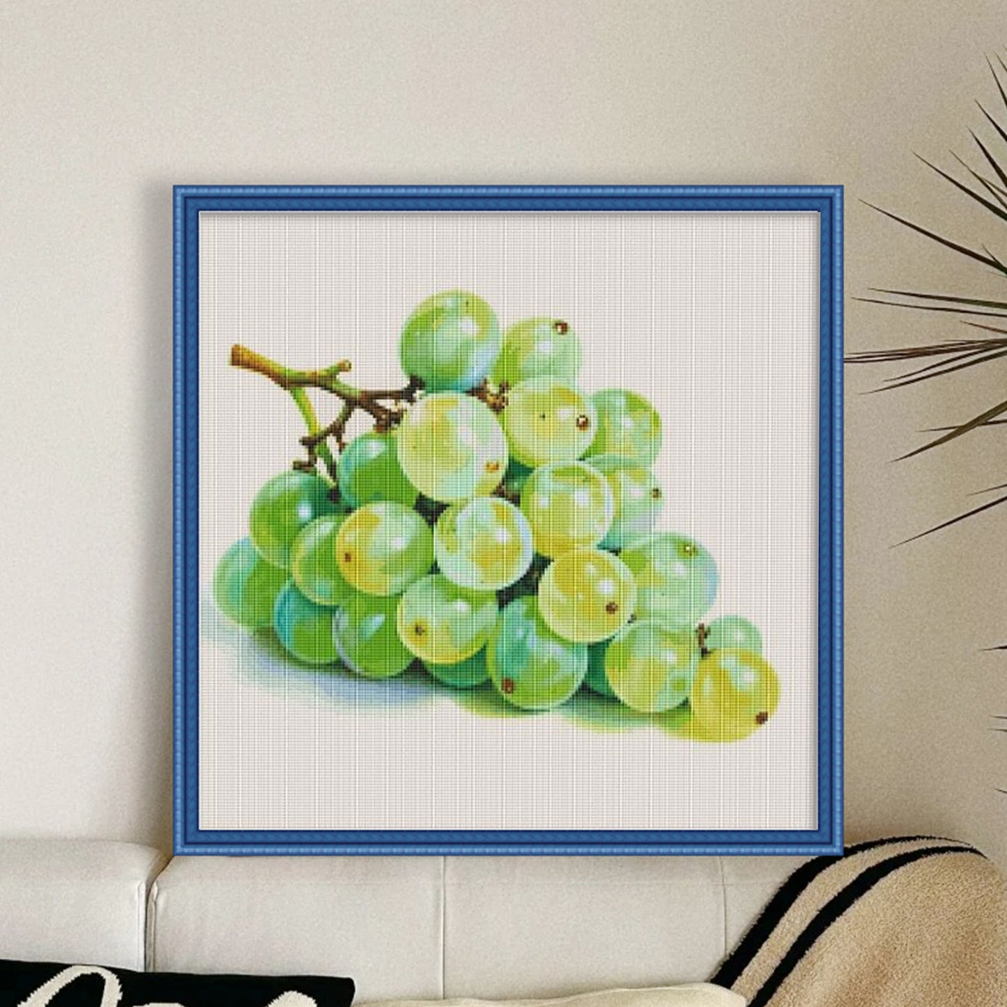 Fruits - Grape - Full 14CT Stamped Cross Stitch 50x50CM - Fairy Egyptian Cotton