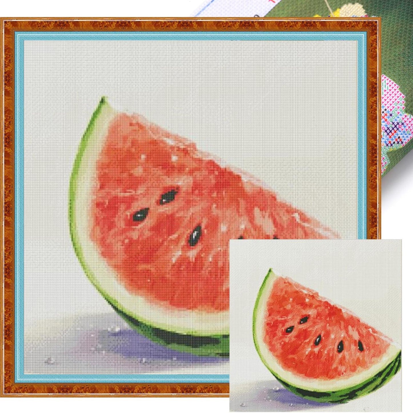 Fruits - Watermelon - Full 14CT Stamped Cross Stitch 50x50CM - Fairy Egyptian Cotton