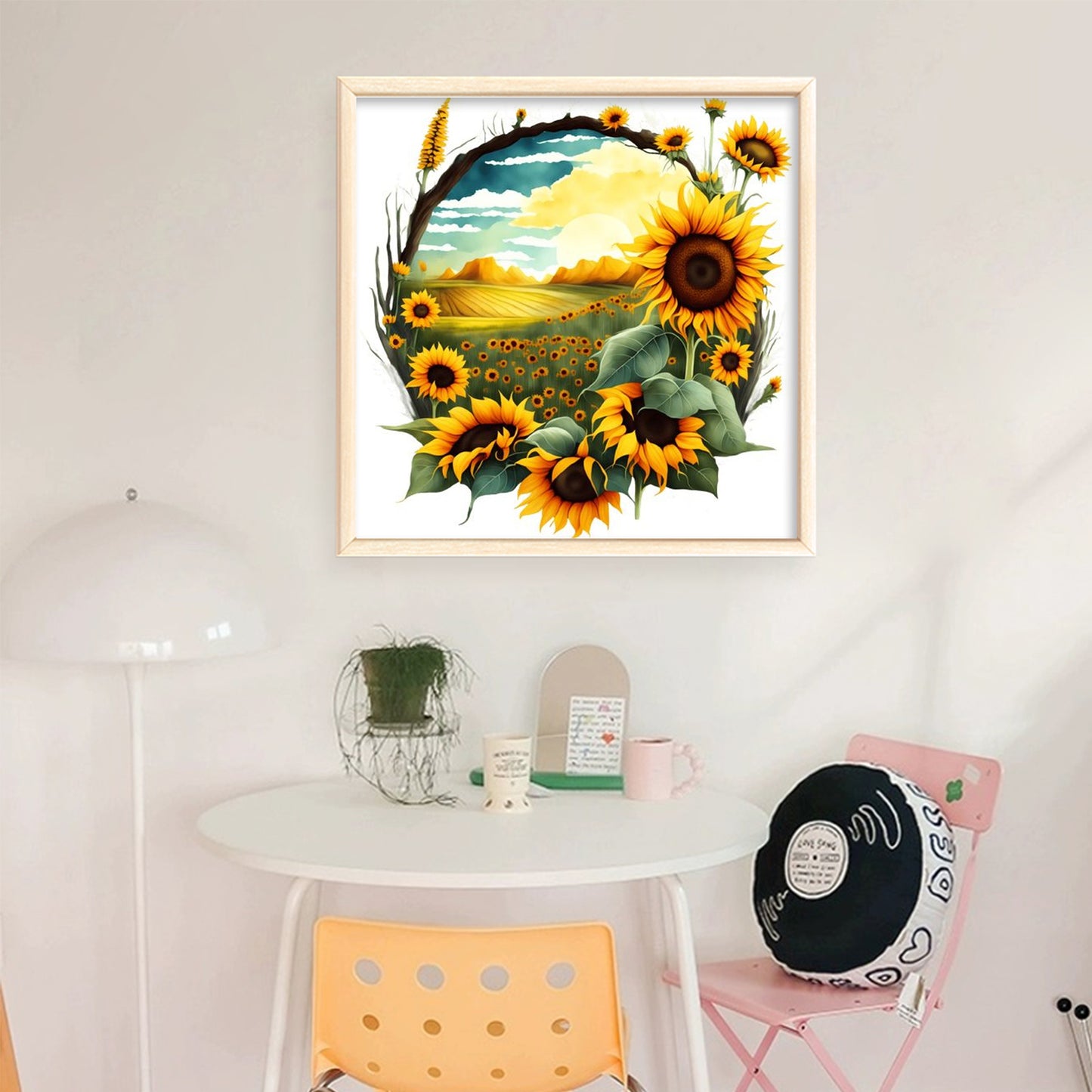 Sunflower Manor - Full 11CT Stamped Cross Stitch 40x40CM - Yishu