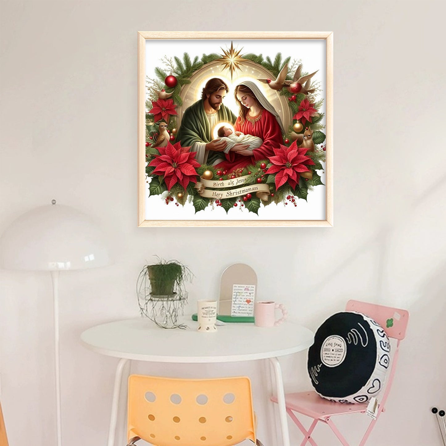 Christmas Jesus - Full 11CT Stamped Cross Stitch 40x40CM - Yishu