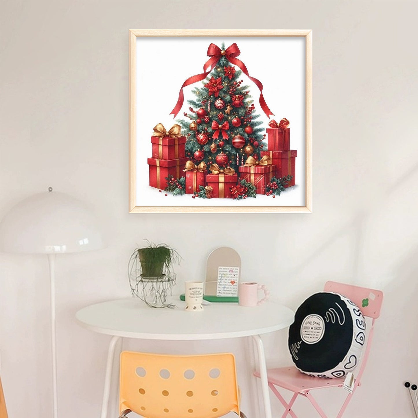 Christmas Tree With Gifts - Full 11CT Stamped Cross Stitch 40x40CM - Yishu