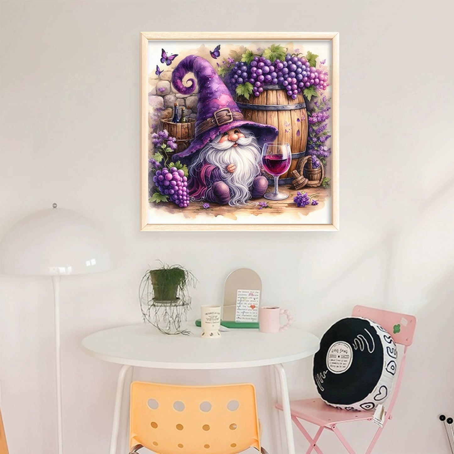 Grape Sprite - Full 11CT Stamped Cross Stitch 45x45CM - Huacan