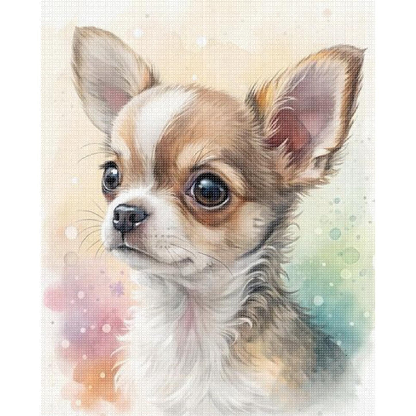 Chihuahua-Dog - Full 11CT Stamped Cross Stitch 40x50CM - Huacan