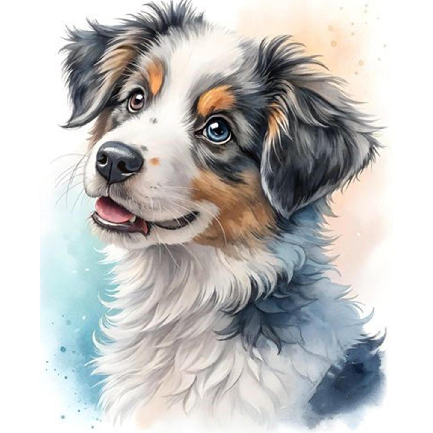 Australian Shepherd-Dog - Full 11CT Stamped Cross Stitch 40x50CM - Huacan