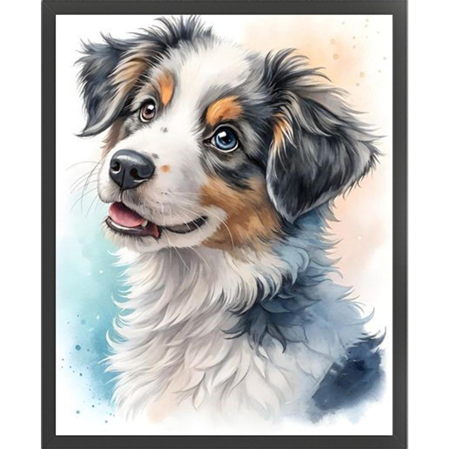 Australian Shepherd-Dog - Full 11CT Stamped Cross Stitch 40x50CM - Huacan