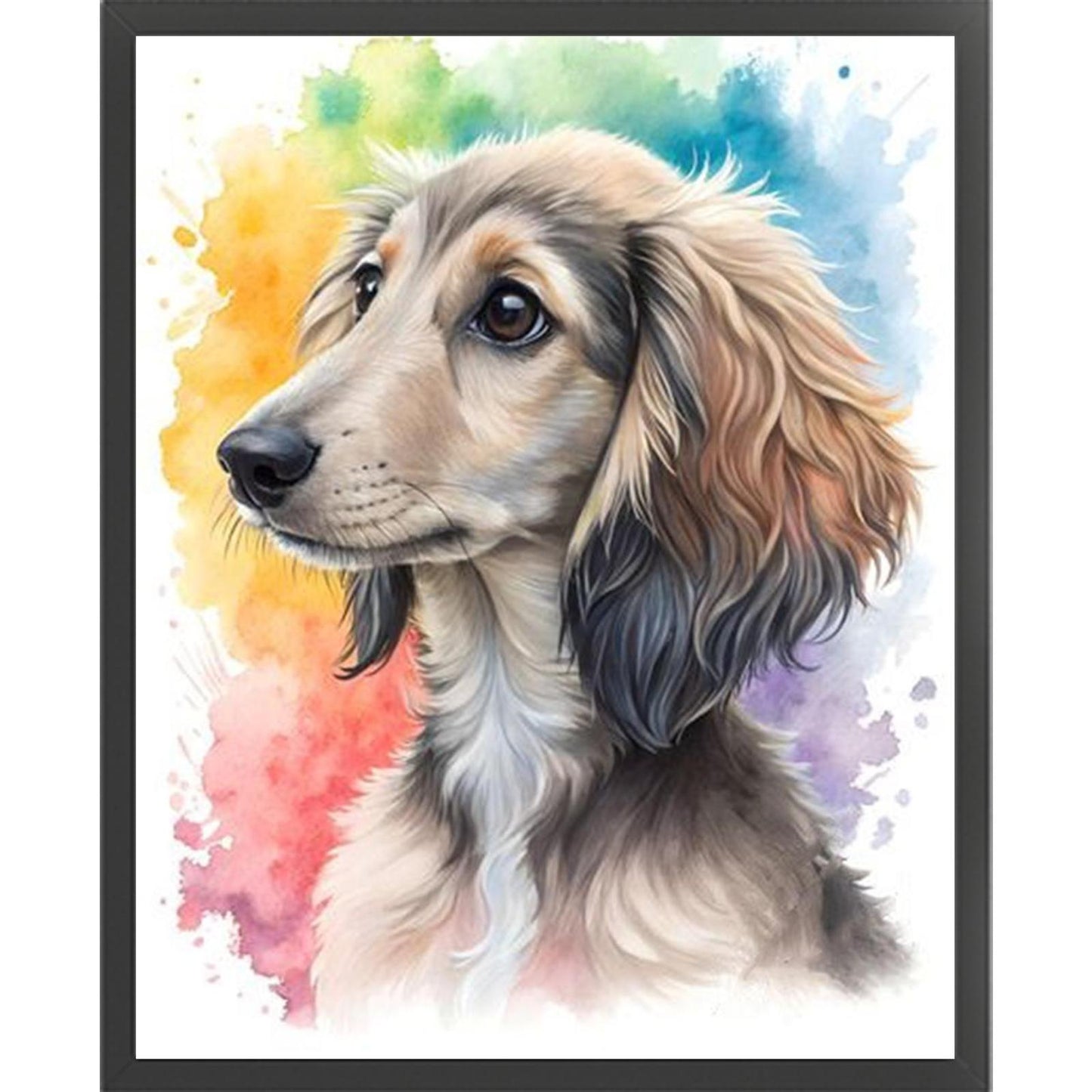 Afghan Hound-Dog - Full 11CT Stamped Cross Stitch 40x50CM - Huacan