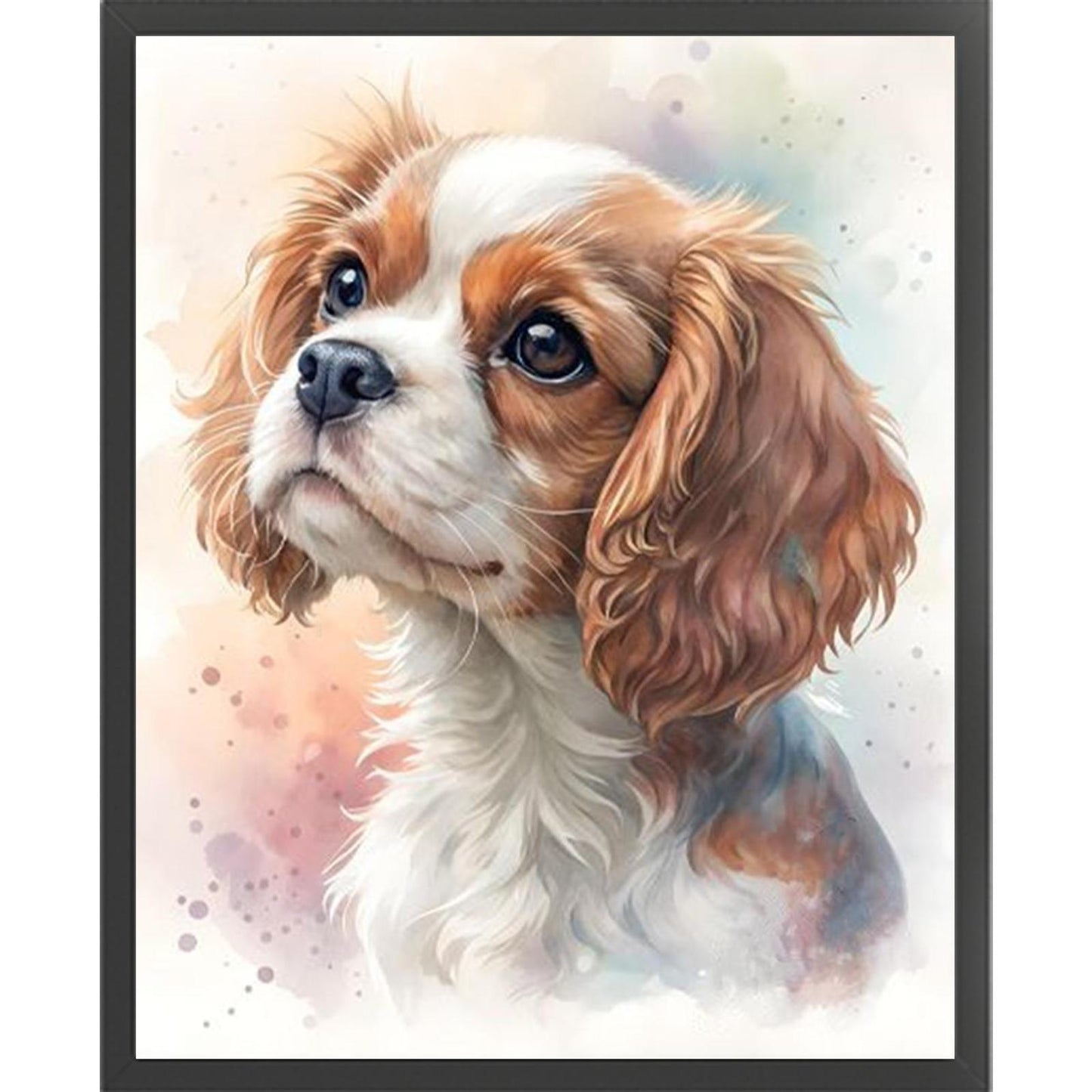 Cavalier King Charles Spaniel-Dog - Full 11CT Stamped Cross Stitch 40x50CM - Huacan