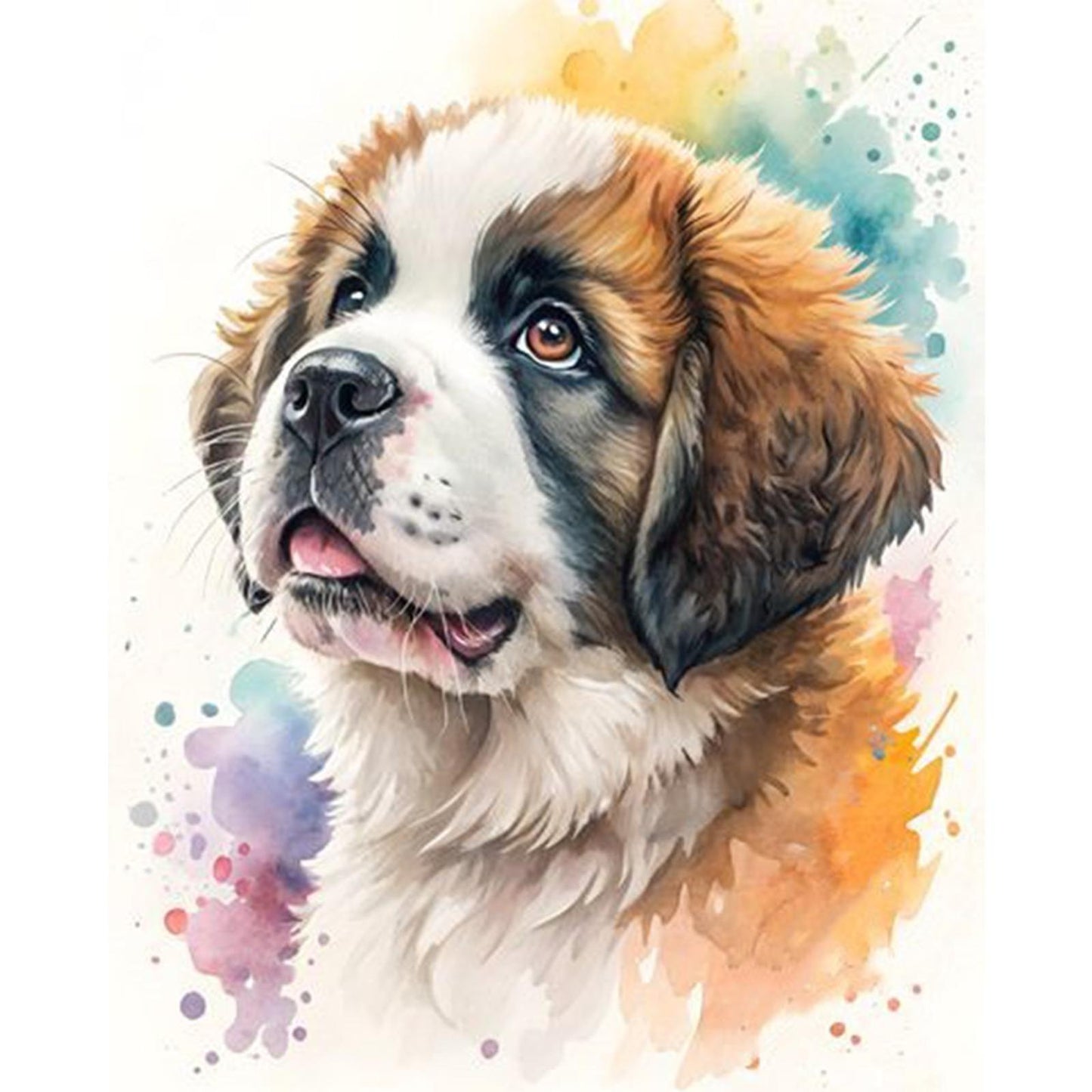 Saint Bernard-Dog - Full 11CT Stamped Cross Stitch 40x50CM - Huacan