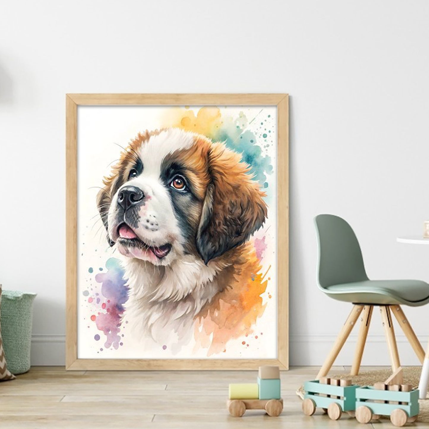 Saint Bernard-Dog - Full 11CT Stamped Cross Stitch 40x50CM - Huacan